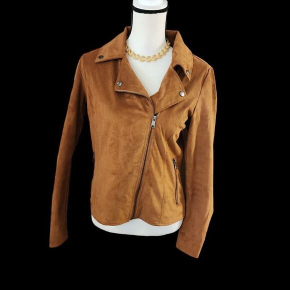 Bagatelle camel suede moto jacket - Picture 2 of 14